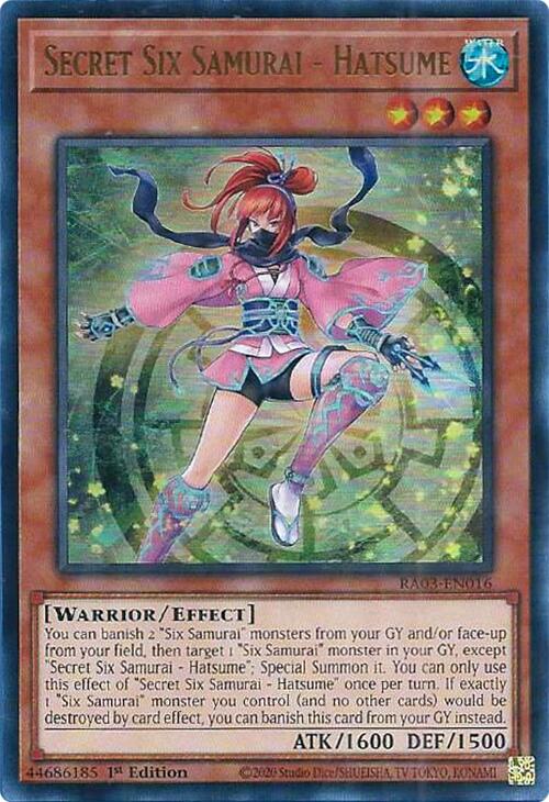 Secret Six Samurai - Hatsume (UR) [RA03-EN016] Ultra Rare | Chromatic Games