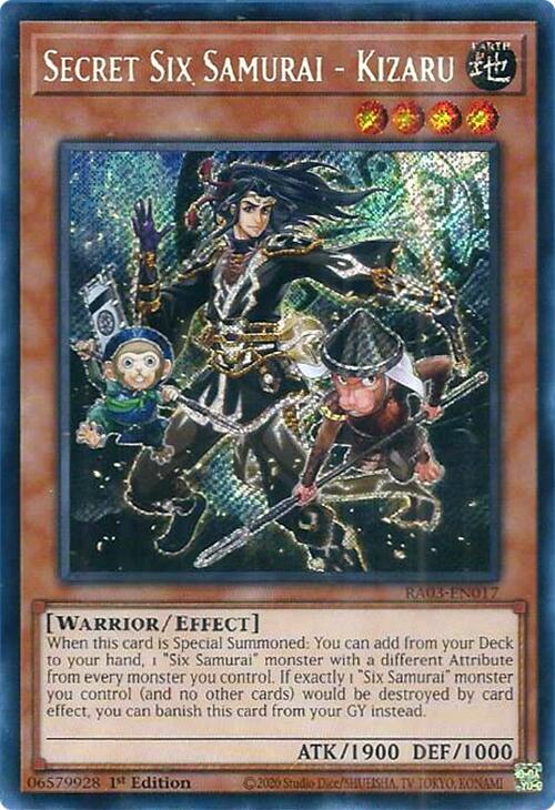 Secret Six Samurai - Kizaru (Secret Rare) [RA03-EN017] Secret Rare | Chromatic Games