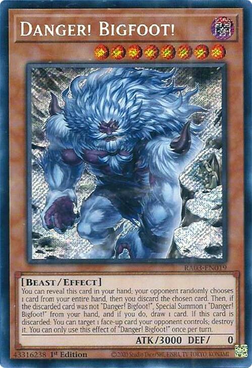 Danger! Bigfoot! (Alternate Art) (Secret Rare) [RA03-EN019] Secret Rare | Chromatic Games