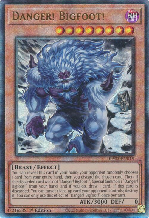 Danger! Bigfoot! (Alternate Art) (UTR) [RA03-EN019] Prismatic Ultimate Rare | Chromatic Games