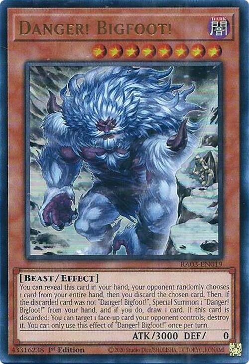 Danger! Bigfoot! (Alternate Art) (UR) [RA03-EN019] Ultra Rare | Chromatic Games