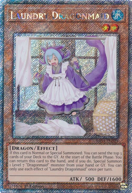 Laundry Dragonmaid (Platinum Secret Rare) [RA03-EN021] Platinum Secret Rare | Chromatic Games