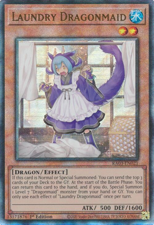 Laundry Dragonmaid (UTR) [RA03-EN021] Prismatic Ultimate Rare | Chromatic Games