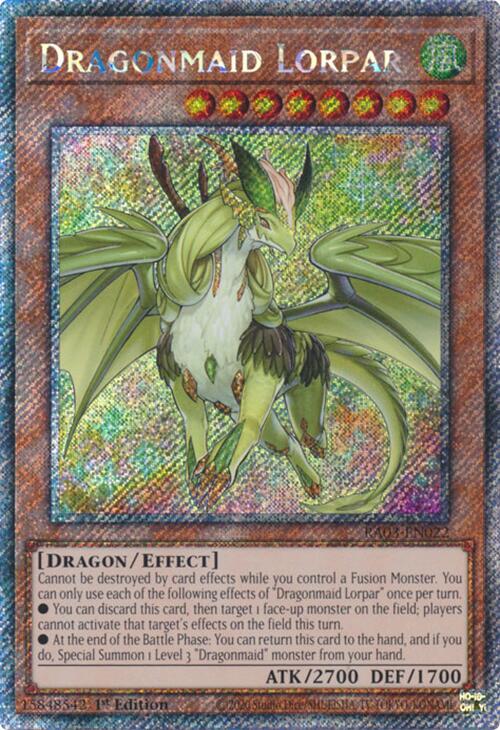 Dragonmaid Lorpar (Platinum Secret Rare) [RA03-EN022] Platinum Secret Rare | Chromatic Games