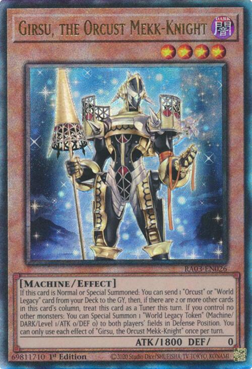 Girsu, the Orcust Mekk-Knight (UTR) [RA03-EN026] Prismatic Ultimate Rare | Chromatic Games