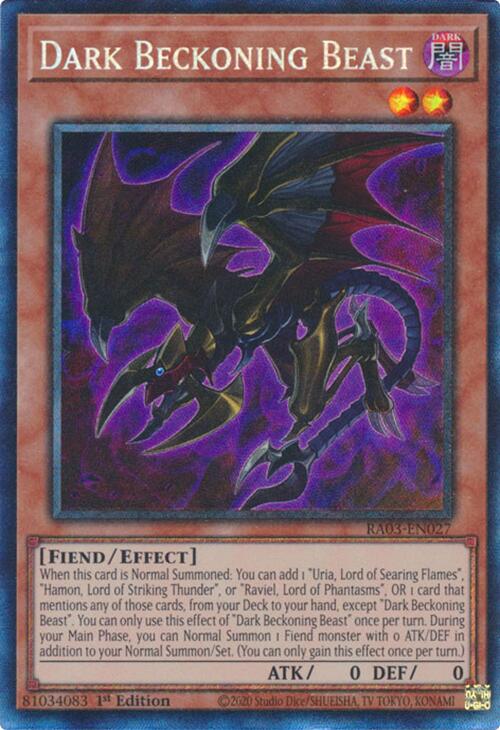 Dark Beckoning Beast (CR) [RA03-EN027] Prismatic Collector's Rare | Chromatic Games