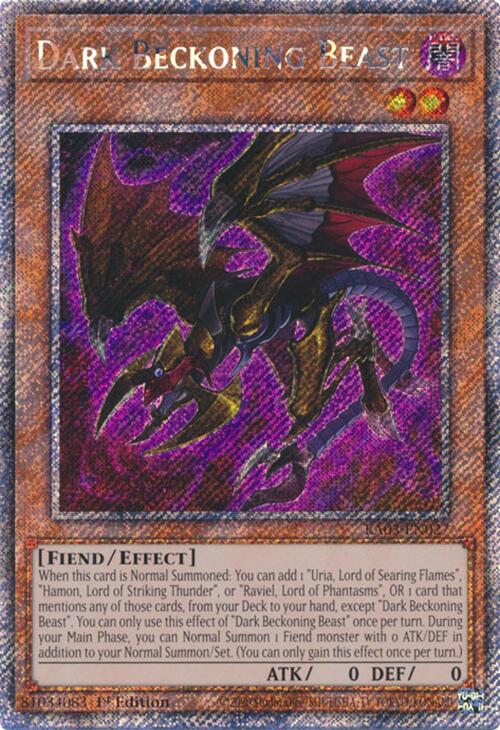 Dark Beckoning Beast (Platinum Secret Rare) [RA03-EN027] Platinum Secret Rare | Chromatic Games