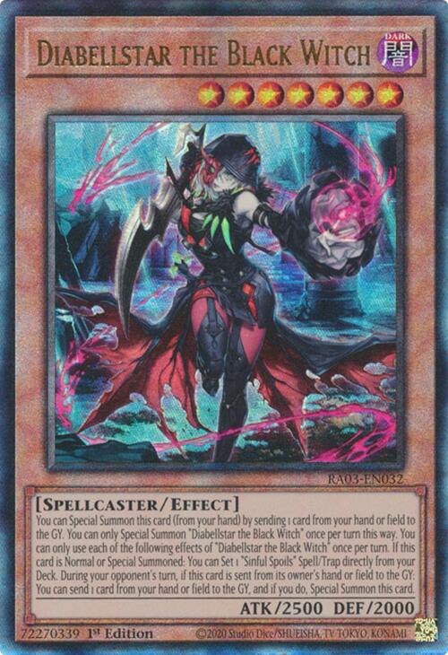 Diabellstar the Black Witch (UTR) [RA03-EN032] Prismatic Ultimate Rare | Chromatic Games