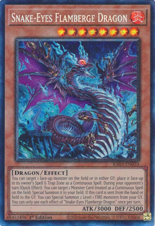 Snake-Eyes Flamberge Dragon (CR) [RA03-EN033] Prismatic Collector's Rare | Chromatic Games