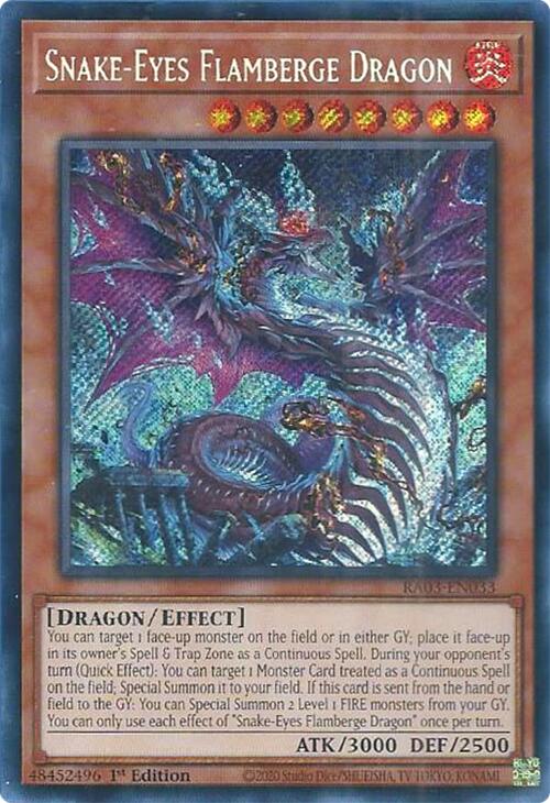 Snake-Eyes Flamberge Dragon (Secret Rare) [RA03-EN033] Secret Rare | Chromatic Games