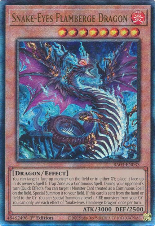 Snake-Eyes Flamberge Dragon (UTR) [RA03-EN033] Prismatic Ultimate Rare | Chromatic Games