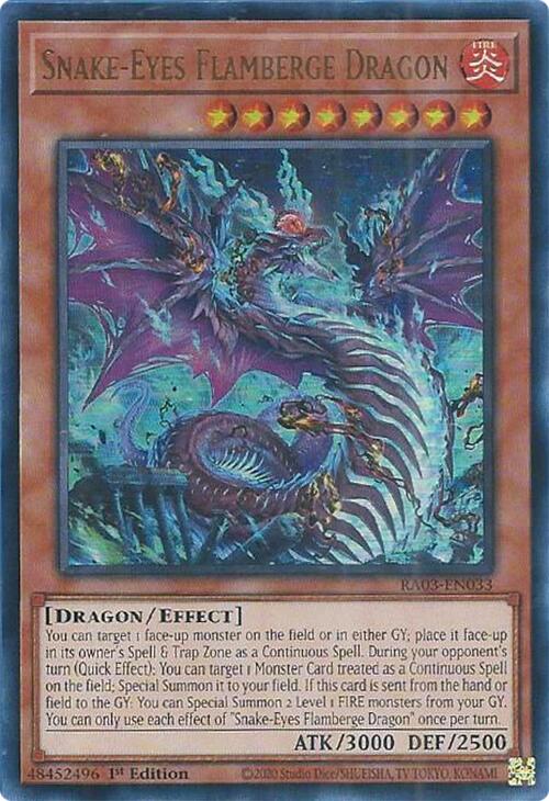 Snake-Eyes Flamberge Dragon (UR) [RA03-EN033] Ultra Rare | Chromatic Games