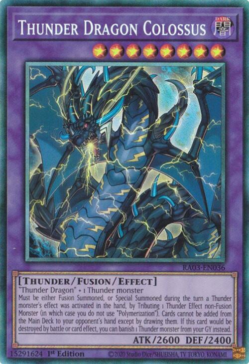 Thunder Dragon Colossus (CR) [RA03-EN036] Prismatic Collector's Rare | Chromatic Games