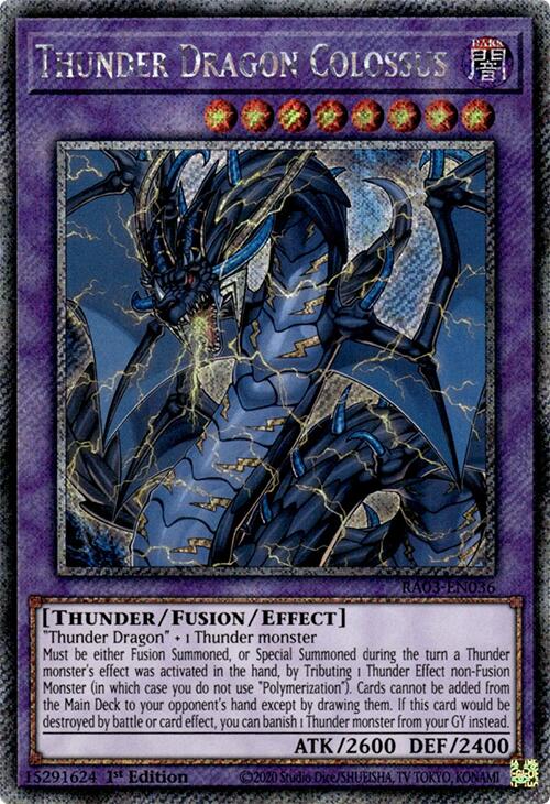 Thunder Dragon Colossus (Platinum Secret Rare) [RA03-EN036] Platinum Secret Rare | Chromatic Games