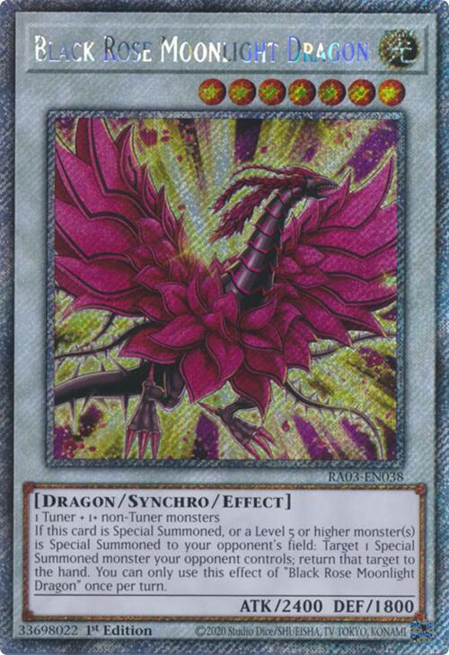 Black Rose Moonlight Dragon (Platinum Secret Rare) [RA03-EN038] Platinum Secret Rare | Chromatic Games