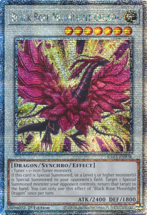 Black Rose Moonlight Dragon (Quarter Century Secret Rare) [RA03-EN038] Quarter Century Secret Rare | Chromatic Games