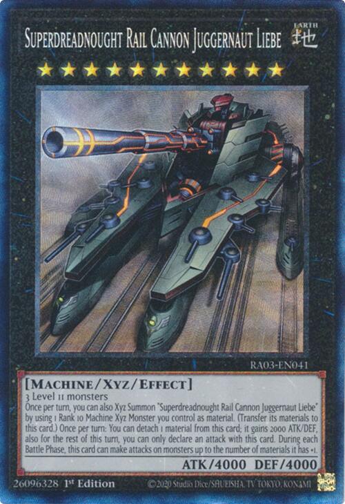 Superdreadnought Rail Cannon Juggernaut Liebe (CR) [RA03-EN041] Prismatic Collector's Rare | Chromatic Games