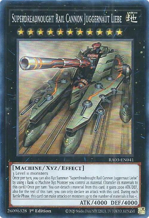 Superdreadnought Rail Cannon Juggernaut Liebe [RA03-EN041] Super Rare | Chromatic Games