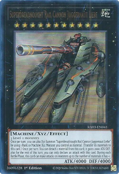 Superdreadnought Rail Cannon Juggernaut Liebe (UR) [RA03-EN041] Ultra Rare | Chromatic Games