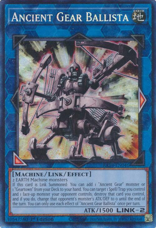 Ancient Gear Ballista (CR) [RA03-EN046] Prismatic Collector's Rare | Chromatic Games