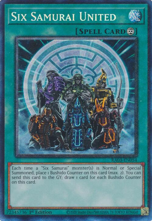 Six Samurai United (CR) [RA03-EN054] Prismatic Collector's Rare | Chromatic Games