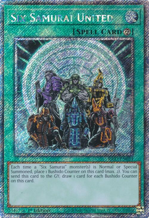 Six Samurai United (Platinum Secret Rare) [RA03-EN054] Platinum Secret Rare | Chromatic Games