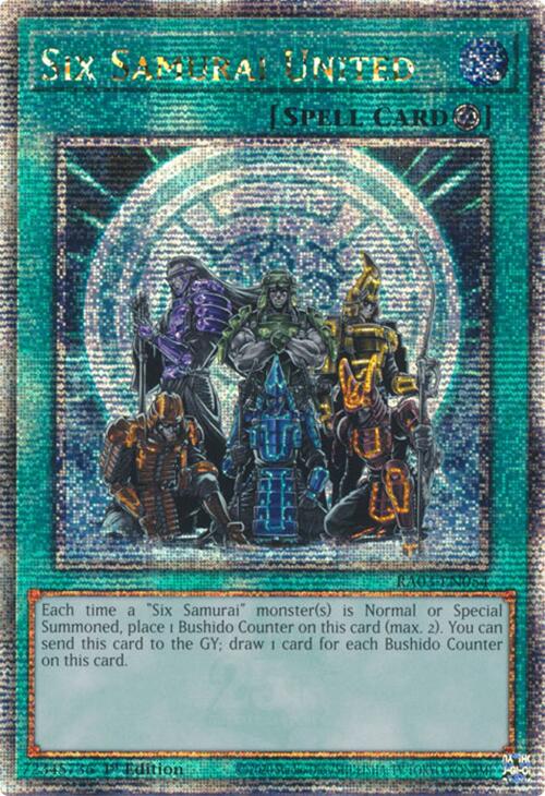 Six Samurai United (Quarter Century Secret Rare) [RA03-EN054] Quarter Century Secret Rare | Chromatic Games