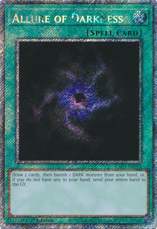 Allure of Darkness (Platinum Secret Rare) [RA03-EN055] Platinum Secret Rare | Chromatic Games