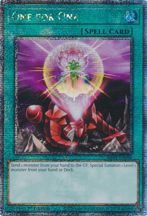 One for One (Quarter Century Secret Rare) [RA03-EN056] Quarter Century Secret Rare | Chromatic Games