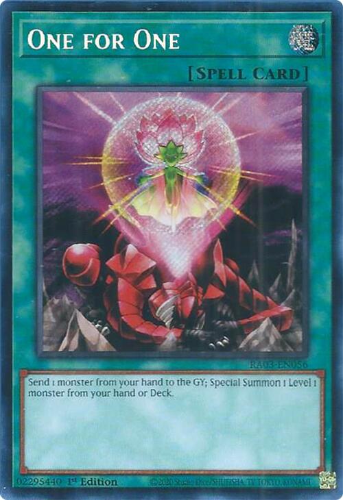 One for One (Secret Rare) [RA03-EN056] Secret Rare | Chromatic Games