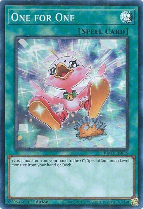One for One (Alternate Art) [RA03-EN056] Super Rare | Chromatic Games