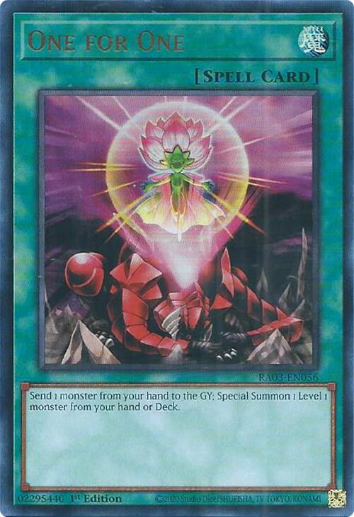 One for One (UR) [RA03-EN056] Ultra Rare | Chromatic Games