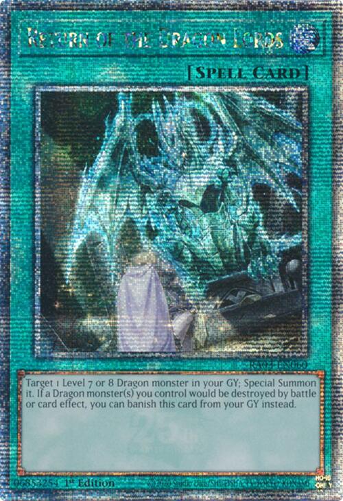 Return of the Dragon Lords (Quarter Century Secret Rare) [RA03-EN060] Quarter Century Secret Rare | Chromatic Games