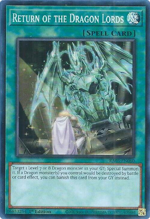 Return of the Dragon Lords [RA03-EN060] Super Rare | Chromatic Games
