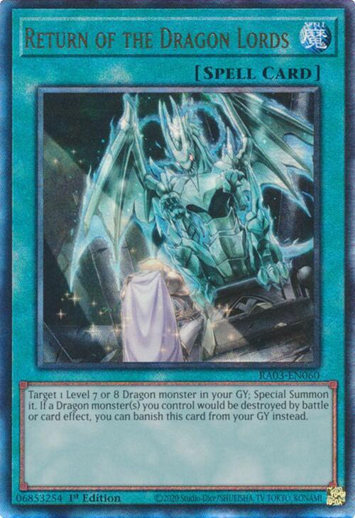 Return of the Dragon Lords (UTR) [RA03-EN060] Prismatic Ultimate Rare | Chromatic Games