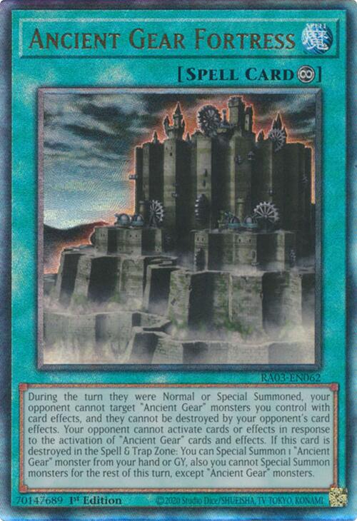 Ancient Gear Fortress (UTR) [RA03-EN062] Prismatic Ultimate Rare | Chromatic Games