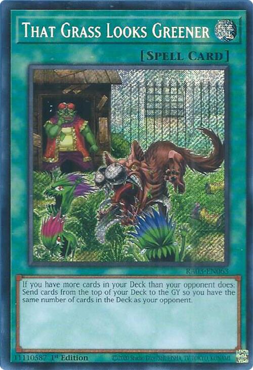 That Grass Looks Greener (Secret Rare) [RA03-EN063] Secret Rare | Chromatic Games