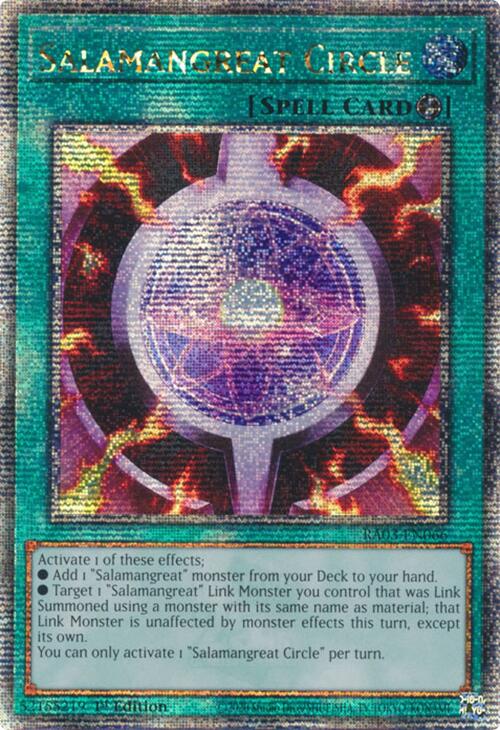 Salamangreat Circle (Quarter Century Secret Rare) [RA03-EN066] Quarter Century Secret Rare | Chromatic Games