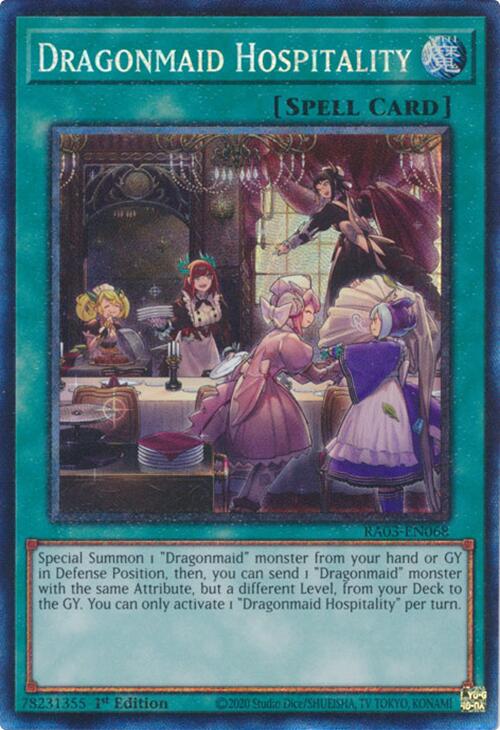 Dragonmaid Hospitality (CR) [RA03-EN068] Prismatic Collector's Rare | Chromatic Games