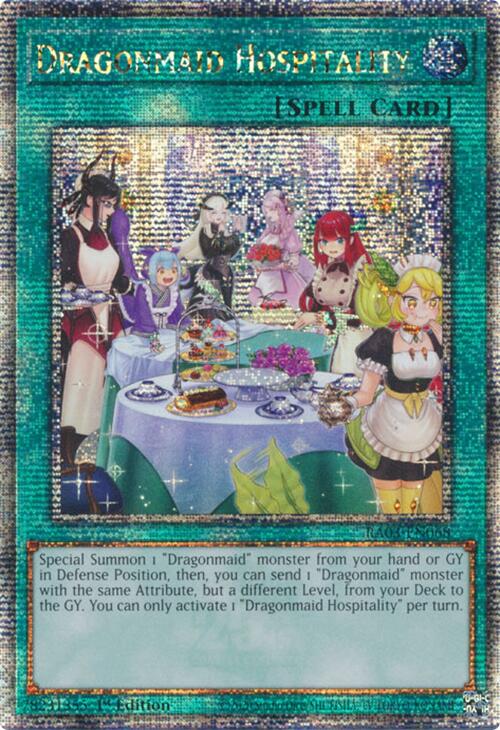 Dragonmaid Hospitality (Alternate Art) (Quarter Century Secret Rare) [RA03-EN068] Quarter Century Secret Rare | Chromatic Games