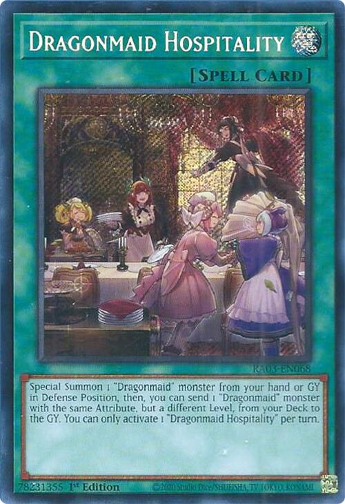 Dragonmaid Hospitality (Secret Rare) [RA03-EN068] Secret Rare | Chromatic Games