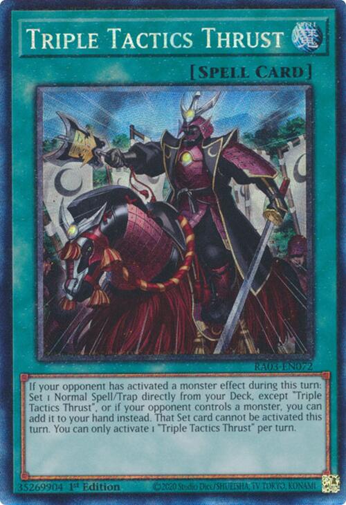 Triple Tactics Thrust (CR) [RA03-EN072] Prismatic Collector's Rare | Chromatic Games