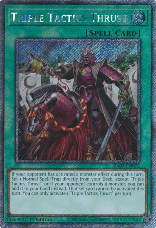 Triple Tactics Thrust (Platinum Secret Rare) [RA03-EN072] Platinum Secret Rare | Chromatic Games