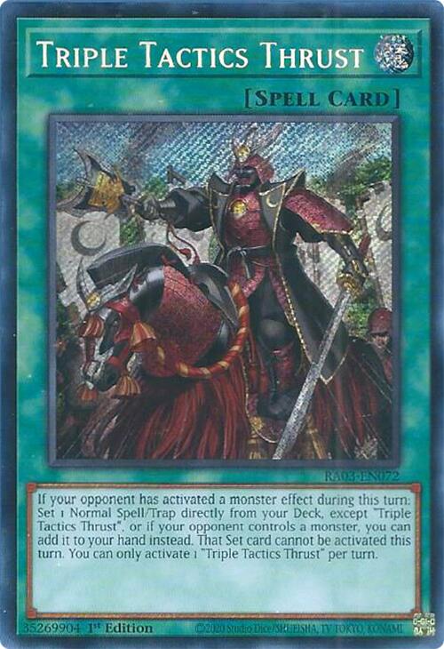 Triple Tactics Thrust (Secret Rare) [RA03-EN072] Secret Rare | Chromatic Games