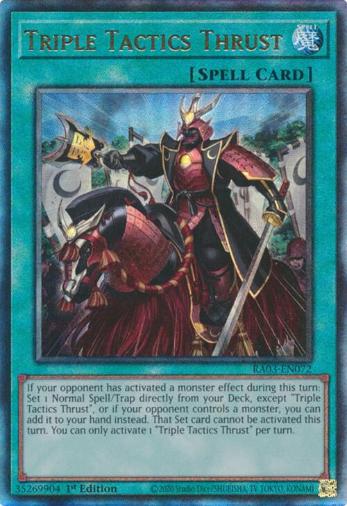 Triple Tactics Thrust (UTR) [RA03-EN072] Prismatic Ultimate Rare | Chromatic Games