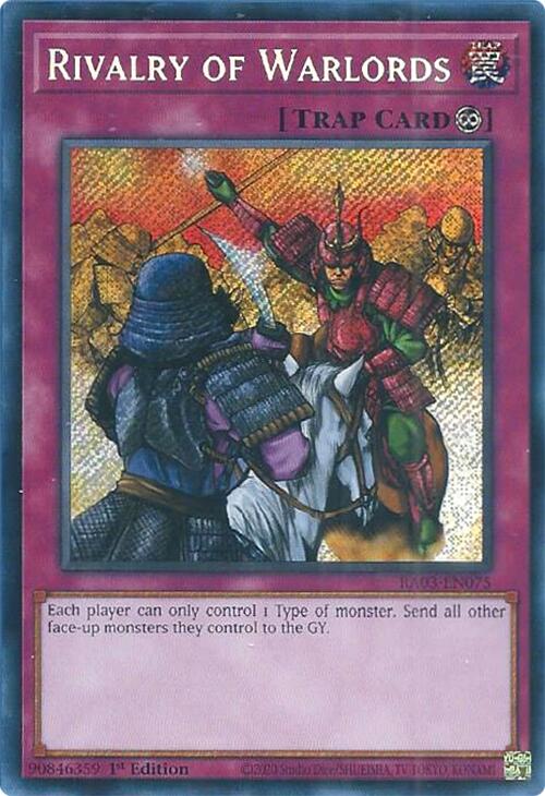 Rivalry of Warlords (Secret Rare) [RA03-EN075] Secret Rare | Chromatic Games
