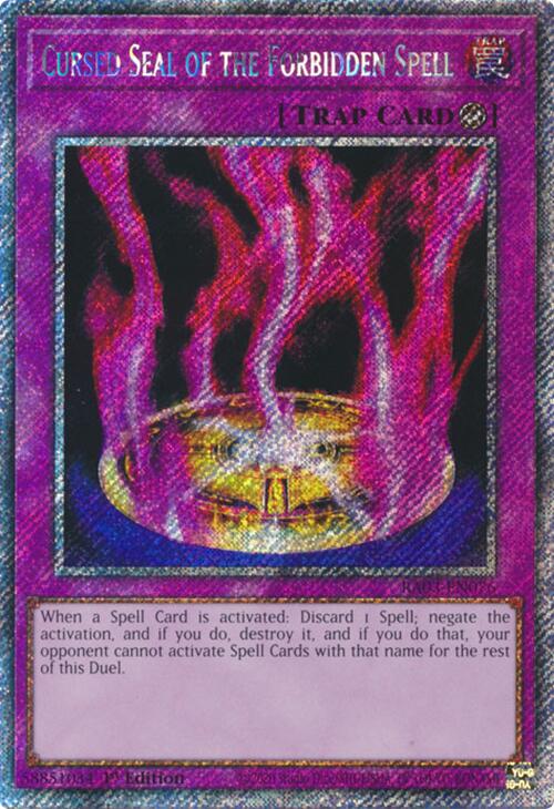 Cursed Seal of the Forbidden Spell (Platinum Secret Rare) [RA03-EN076] Platinum Secret Rare | Chromatic Games