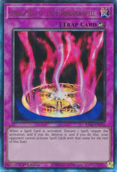 Cursed Seal of the Forbidden Spell (UTR) [RA03-EN076] Prismatic Ultimate Rare | Chromatic Games