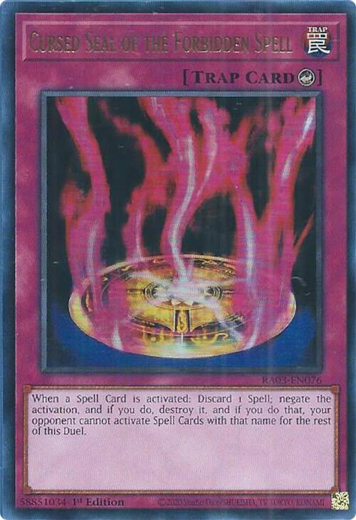 Cursed Seal of the Forbidden Spell (UR) [RA03-EN076] Ultra Rare | Chromatic Games