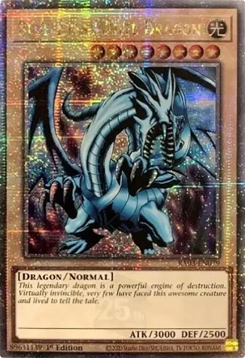 Blue-Eyes White Dragon (Quarter Century Secret Rare) [RA03-EN079] Quarter Century Secret Rare | Chromatic Games